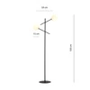 Lampa podłogowa Emibig LINEAR LP2 Czarny/OPAL 1169/LP2