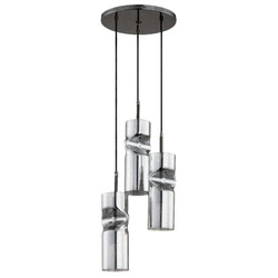 Lampa wisząca ALFA KAPRIS GRAFITOWA 3xE27 32cm | 61017