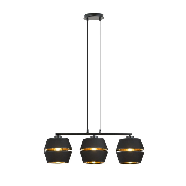 Lampa wisząca Emibig PIANO 3 Czarny/GOLD 1183/3