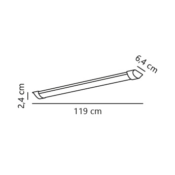 Oprawa świetlna na listwę GLENDALE LED 3000K Biała ciepła Plastik | Biały