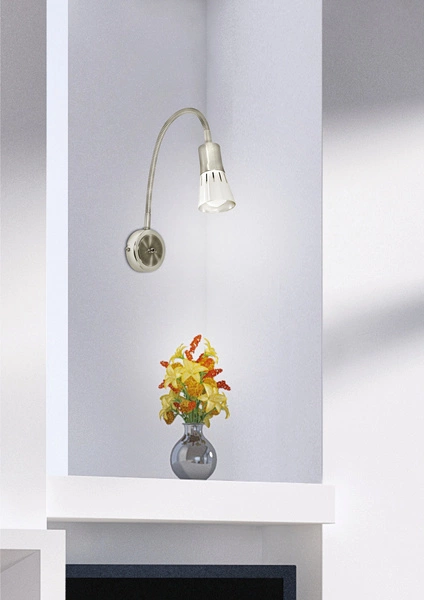 Kinkiet ARENA z regulowanym wysięgnikiem 91-94776 satyna/chrom 1xE14 R50