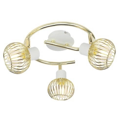 Nowoczesna lampa sufitowa OSLO spirala 98-61829 3xE14 biały/złoty
