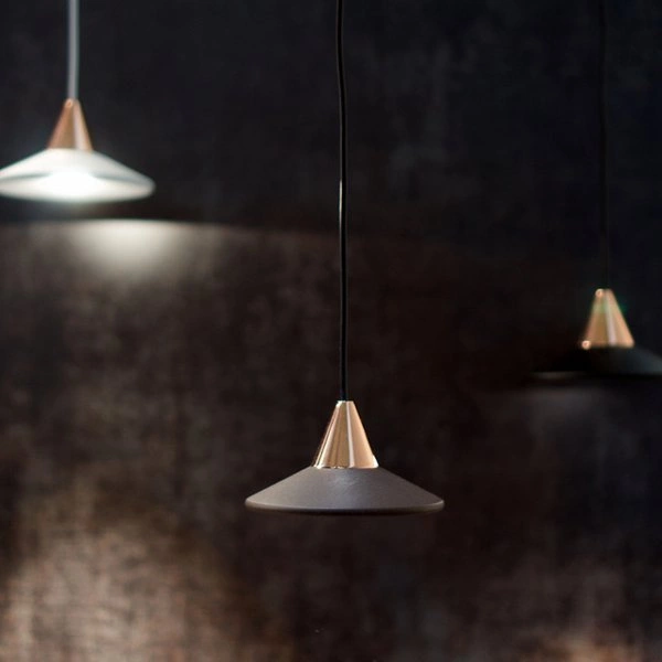 Lampa wisząca nowoczesna TINO 7W ciepła 3000K śr. 9,2cm | biały/różowe złoto