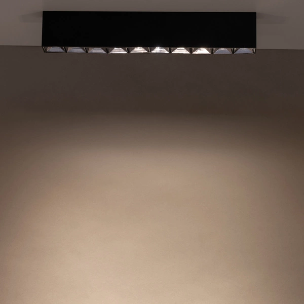Liniowa oprawa natynkowa MIDI LED 38,5cm 40W 3000K ciepła | czarny 10056
