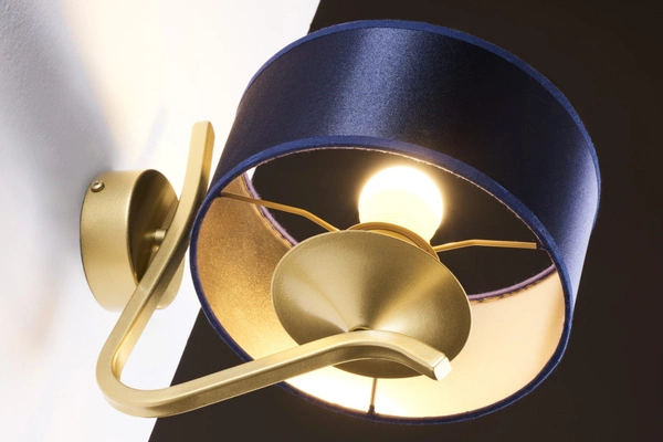 Klasyczny Kinkiet KASZMIR wys. 23cm 1xE27 15W IP20 | złoty połysk