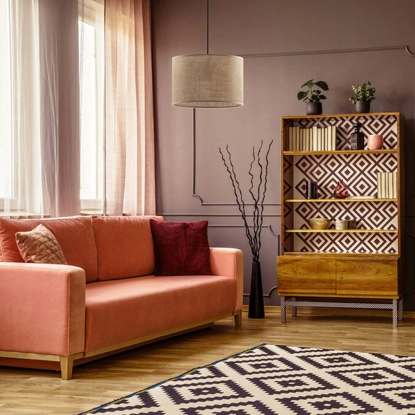 Lampa wisząca ekologiczna JUTA E27 szer. 30cm | brązowy 6580