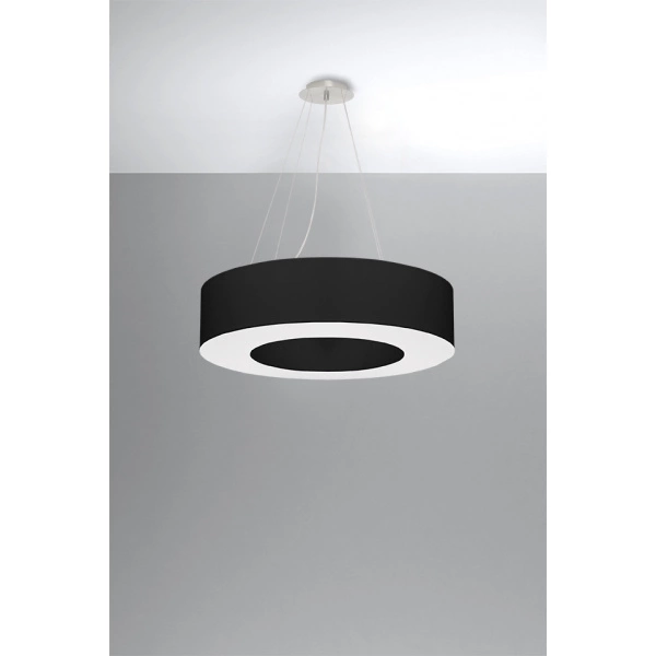 Nowoczesna lampa wisząca SATURNO SL.0752 70 cm czarna 6xE27