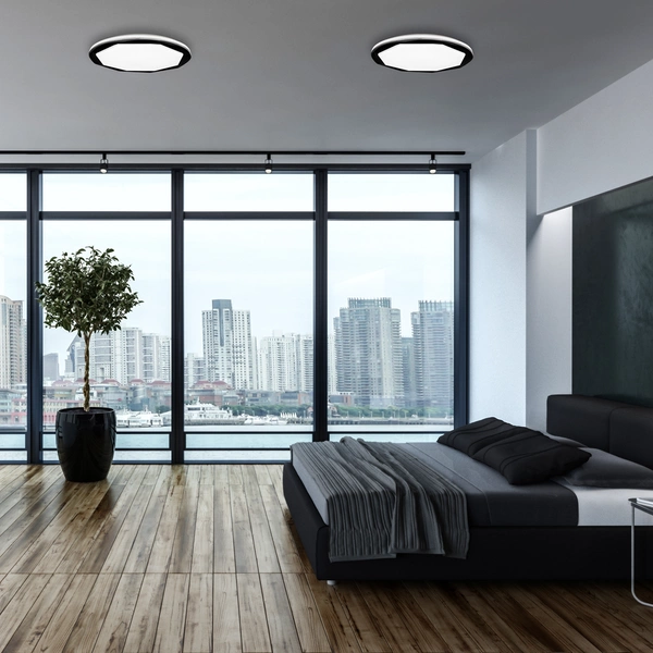 Plafon OPTIMA, ML7053, Ø480 mm, czarny/biały, 52W LED