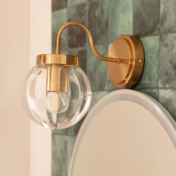 Kinkiet zewnętrzny złoty klasyczny Abruzzo Simone E27