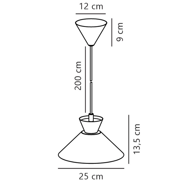 Lampa wisząca DIAL E27 40W Metal | Czarny