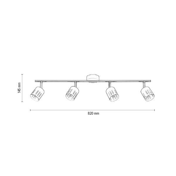 Lampa sufitowa Ulrika w zestawie 4xG9 Maks. 28 W Chromowany Metal/Czarny Metal 2744404