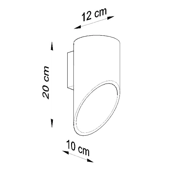 Kinkiet Sollux PENNE 30 aluminium czarny 12W LED, SL.0114