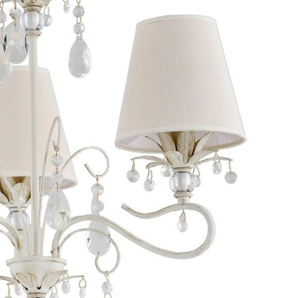 Żyrandol ALFA LUKRECJA BIAŁA 3xE14 46cm | 21063