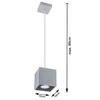Lampa wisząca Sollux QUAD 1 Aluminium szary 12W LED, SL.0061