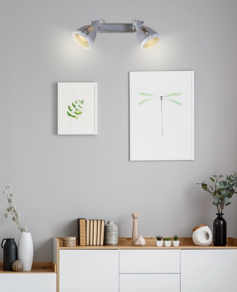 Lampa sufitowa CRODO listwa 92-71118 2xE14 szara