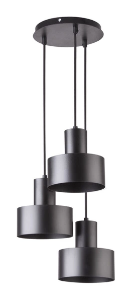 Lampa wisząca RIF czarna 3pkt  33cm