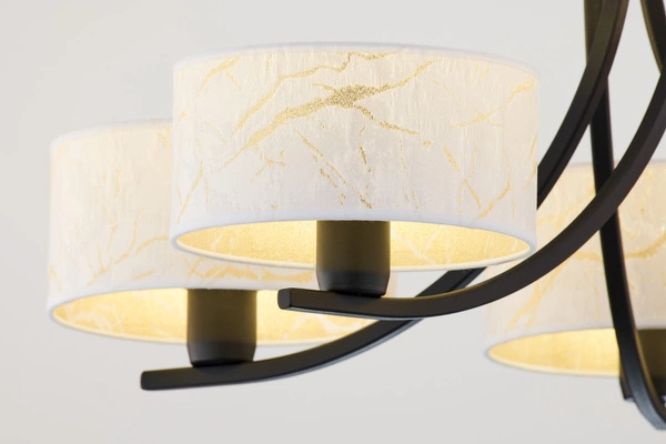 Klasyczny Żyrandol ARTHUR wys. 71cm 5xE27 15W IP20 | czarny