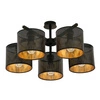 Lampa sufitowa Emibig JORDAN 5 Czarny/GOLD 1144/5