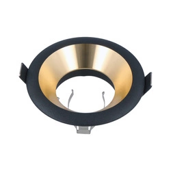 Oczko sufitowe oprawa okrągła ruchoma piaskowana 94mm | czarny złoty