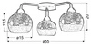 Lampa sufitowa CROMINA 98-57273 czarno-złota 3x60W E27