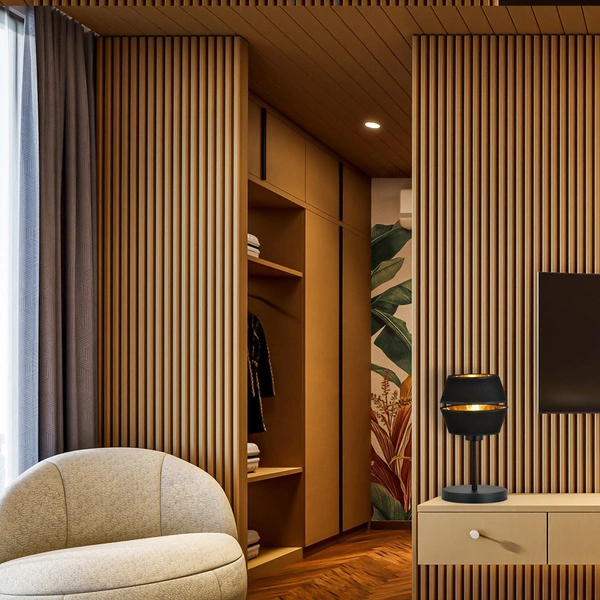 Lampa biurkowa Emibig PIANO LN Czarny/GOLD 1183/LN