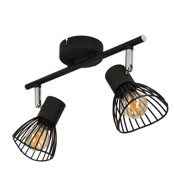 Lampa sufitowa FLY listwa 92-61898 czarny/chrom 2xE14