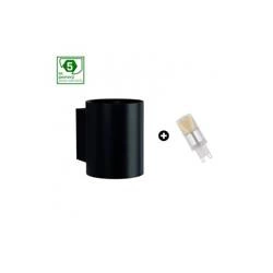 PAKIET 5 LAT GWARANCJI : OPRAWA SQUALLA G9 TUBA     CZARNA + LED G9 4W WW ( SLIP006012 + WOJ+14433 )