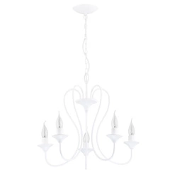 Żyrandol klasyczny świecznikowy UNITY śr. 51cm biały