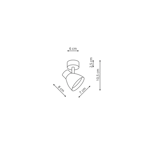 Dravo 1 spot czarny 1xGU10
