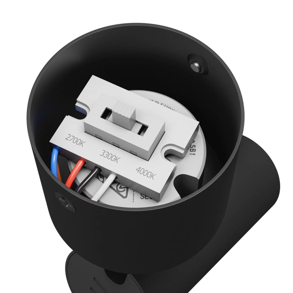 SPOT M OPRAWA NATYNKOWA 10W CCT 230V 30st IP20 śr.44 x145x205mm CZARNY 5 LAT GW. SPECTRUM