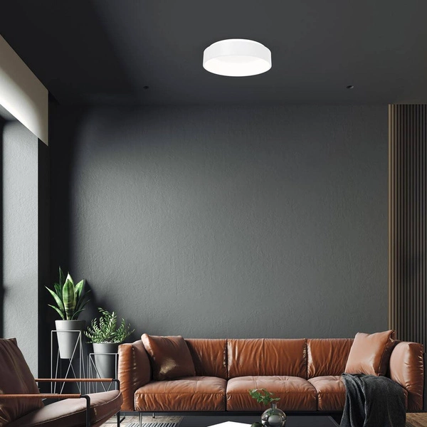 Biały plafon OHIO LED, śr 45cm 24W