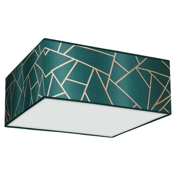 Lampa sufitowa ZIGGY GREEN, MLP7575, butelkowa zieleń/złoty, 3x60W E27