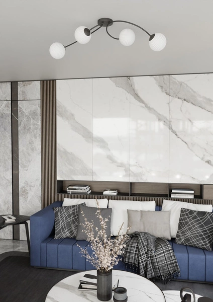 Lampa sufitowa Emibig VIBRA 4 BL OPAL 1398/4