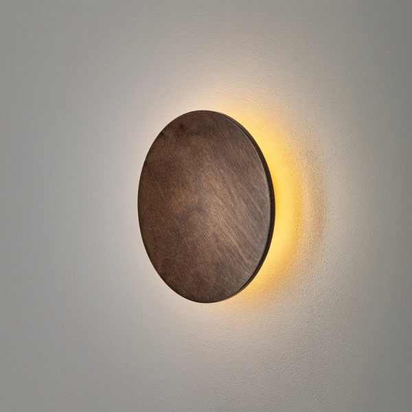 Kinkiet RING TIMBER LED S śr. 15cm 7W barwa ciepła 3000K | ciemne drewno 11288