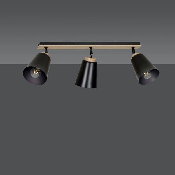 Lampa sufitowa Emibig ATLAS 3 Czarny 725/3