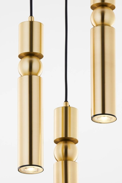 Nowoczesna Lampa wisząca ALAS wys. 35-136cm 3xG10 14W IP20 | Złoty