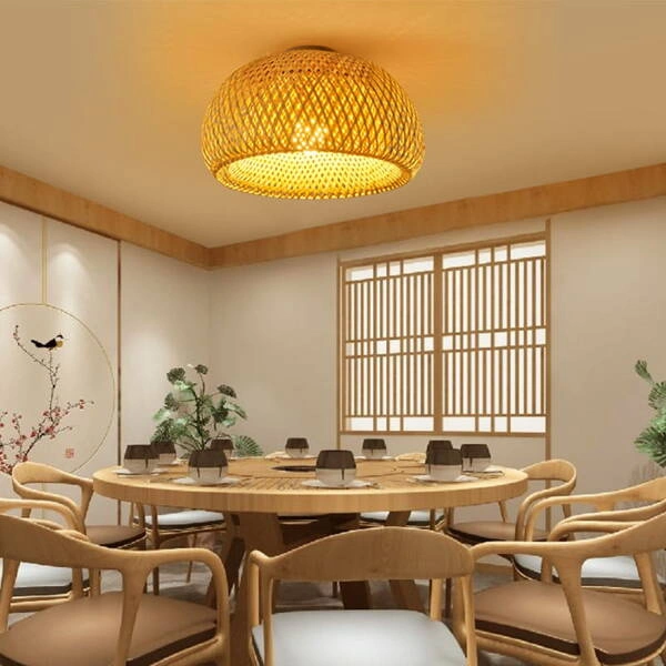 Plafon Boho z Bambusa 45cm Abruzzo Mia E27