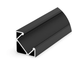 Profil LED P3-1 narożny 45° 100cm | do osłonek C1/C4/C13 | czarny