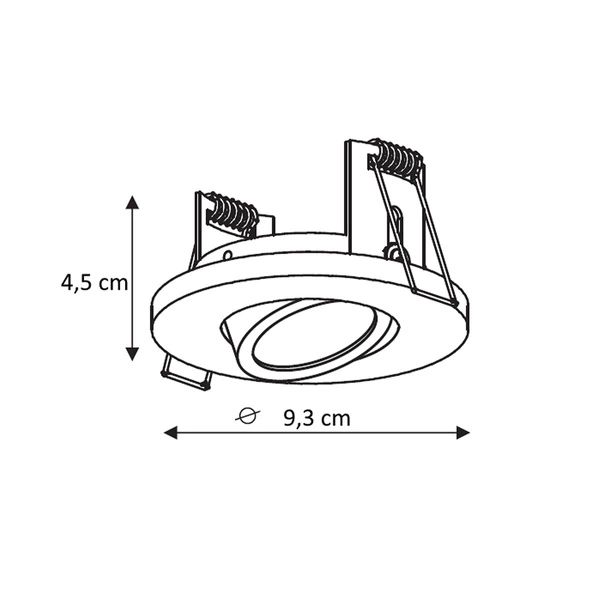 Ruchome oczko podtynkowe Lagos IP65 chrom 1xGU10
