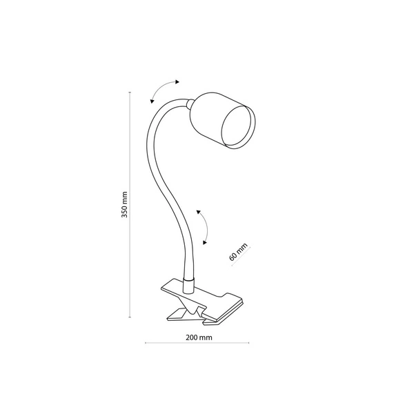 TOP WHITE LAMPKA NOCNA 4559