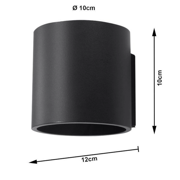 Kinkiet Sollux ORBIS 1 Czarny 12W LED, SL.0048