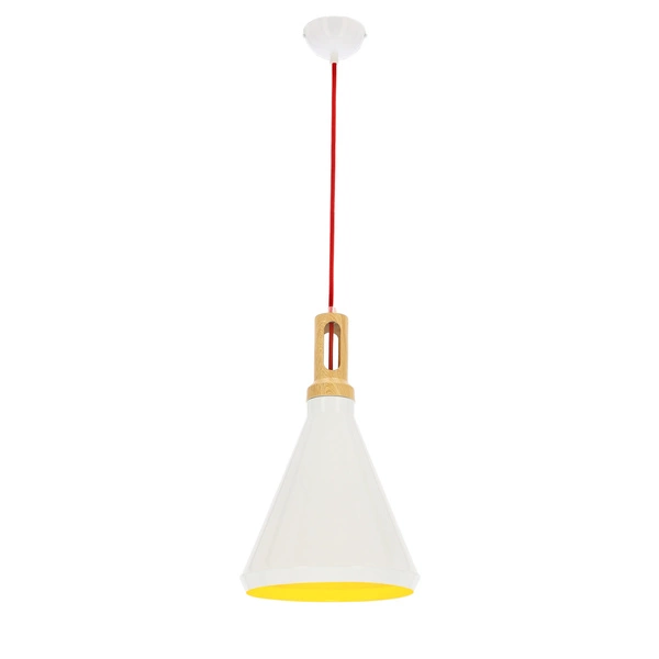 ROBINSON LAMPA WISZĄCA 26 1X60W E27 BIAŁY / WNĘTRZE ŻÓŁTE