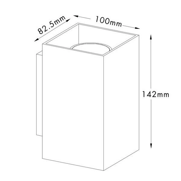 Kinkiet kwadrat czarny SANDY WL square WALL