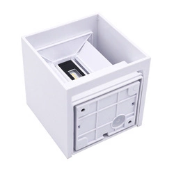 Kinkiet zewnętrzny natynkowy CUBE LED 2x3W 3000K IP54 | biały