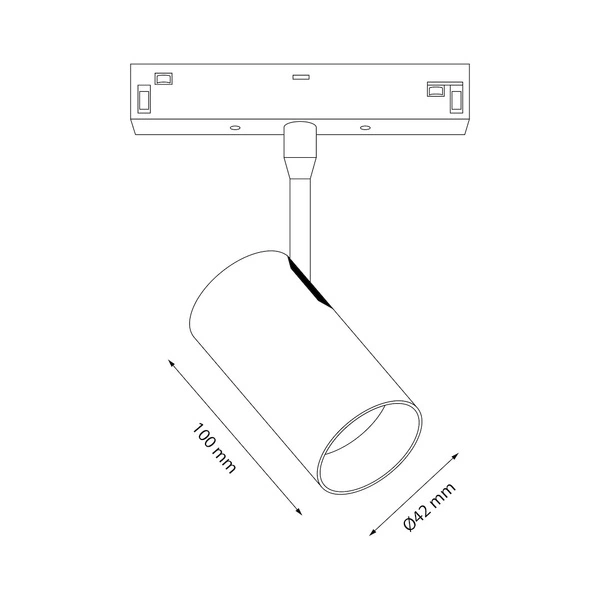 Magnetic track 10mm 12W 3000-6000K