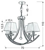 Lampa wisząca VALENCIA 34-84555 patyna/żółty 4x40W E14