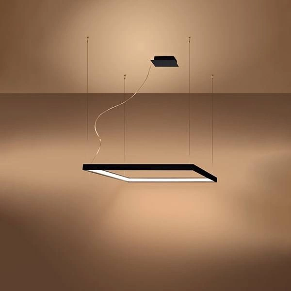 Lampa wisząca NELYA M, czarna, 50W LED, barwa ciepła 3000K, TH.148