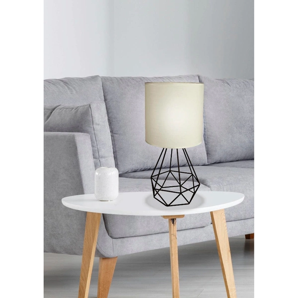 Lampa gabinetowa/stołowa/nocna GRAF 41-62925 czarno-biała 1x60W E27