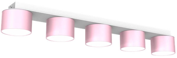 Lampa sufitowa listwa DIXIE PINK 5x GX53 szer. 64cm | różowy