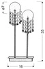 Lampa stołowa/nocna podwójna LUXOR 42-02801 nikiel mat 2x20W G4 (żarówki w komplecie)